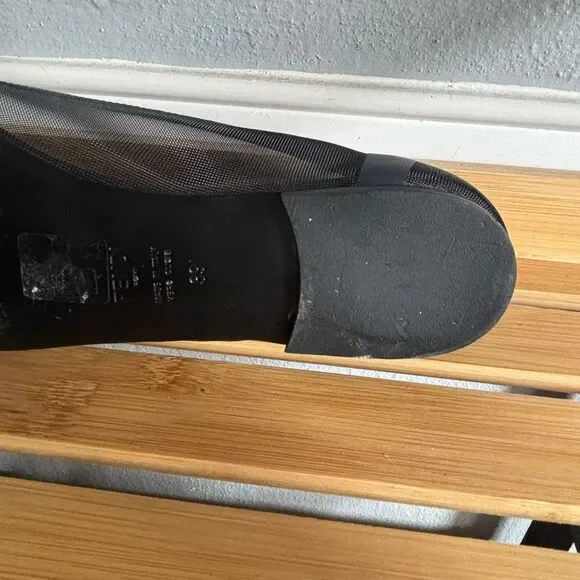 AUTHENTIC FENDI COLIBRI' MESH & LEATHER POINTED TOE FLATS SIZE 39 (8.5) - Picture 12 of 15